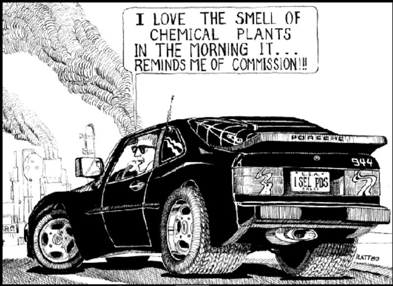 Cartoon the smell of commission