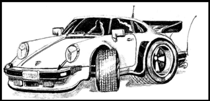 Cartoon Porsche 911 Turbo