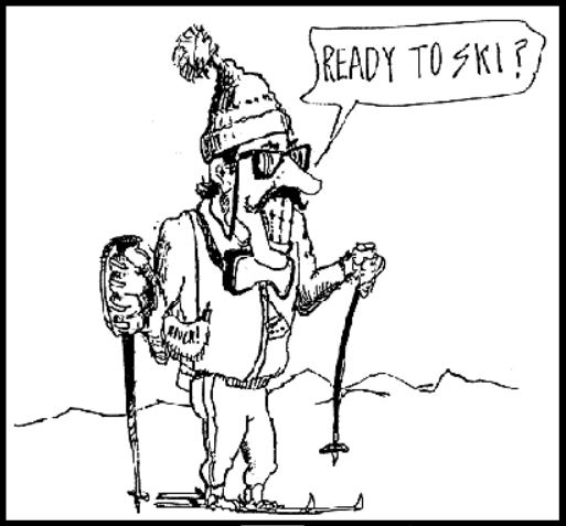 Cartoon ready to sky