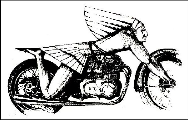 Indian Motorcycle pen & ink