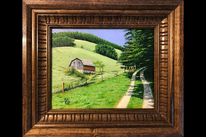 North Carolina Banner Elk barn in summer.