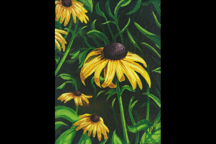 This painting was done as a renewal of my mental health after a near death illness.