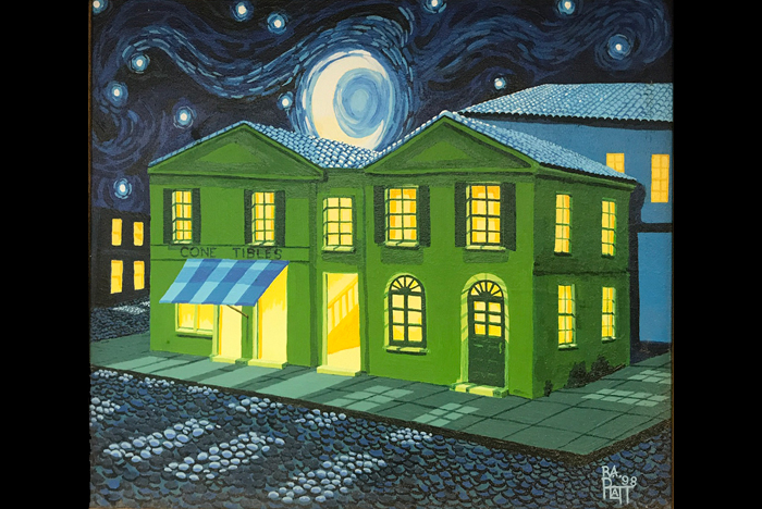 Acrylic painting to honor Vincent Van Gogh of the apartment he lived in during his life.