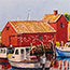 An oil painting of a Motif number in one in Rockport Ma.'.