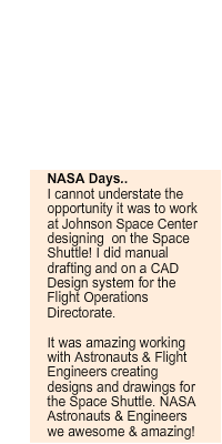 This about my days at Johnson Center working on the Space Shuttle.