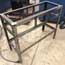 Porch table after angle grinding.